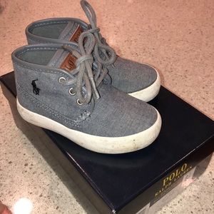 Polo Ralph Lauren grey Waylon mid sneakers